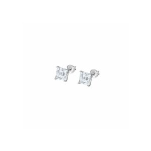 Pendientes Lotus Silver circonitas cuadradas garras LP2003/4/1
