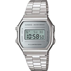 Reloj Casio retro unisex Efecto espejo plata A168WEM-7EF