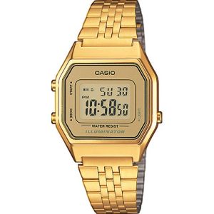 RELOJ CASIO RETRO DORADO MEDIANO LA680WEGA-9ER
