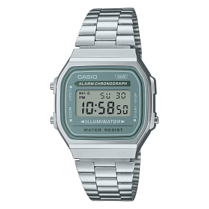 Reloj Casio Vintage retro unisex A168WA-3AYES verde grisáceo
