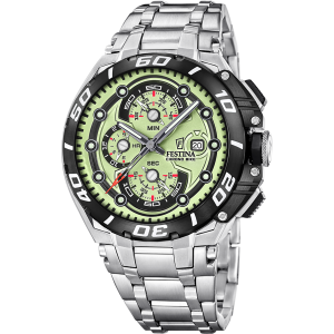 Reloj Festina Chrono Bike 2026 de hombre esfera clara verde Crono F20754/3