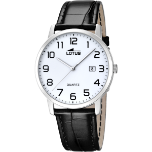 RELOJ LOTUS DE HOMBRE CLÁSICO, CORREA PIEL NEGRA Y CAJA ACERO 18239/1