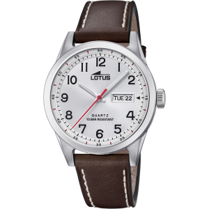 Reloj Lotus Hombre – Elegante con Correa de Cuero Marrón y Esfera Azul | Resistente al Agua 10 ATM. Ref. 18671/1