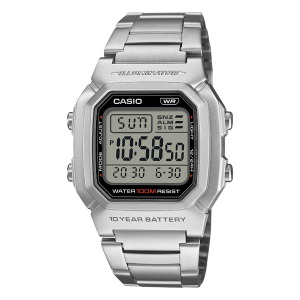 Reloj Casio de Hombre Digital, Pulsera en acero resistente, Sumergible en playa o piscina, Robusto y elegante. W-800HD-1AVEF