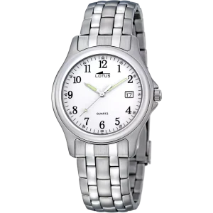 RELOJ LOTUS DE HOMBRE CLASICO EN ACERO INOXIDABLE ESFERA BLANCA 15150/A