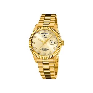 Reloj Lotus de hombre dorado Freedom, esfera champán 18857/5