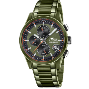 Reloj Lotus de Hombre, Pulse Collection, Verde, Precioso, Cronógrafo, Urbano y Moderno